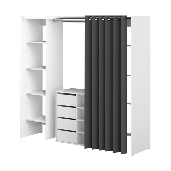 Dulap alb-negru 185x182 cm Tom - TemaHome -image-2