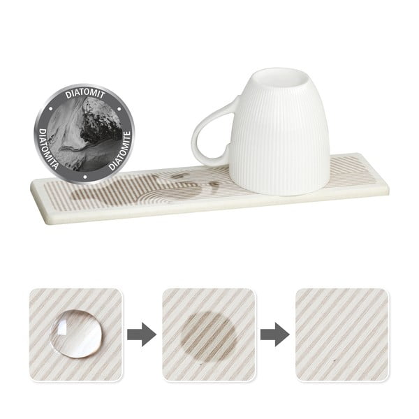 Scurgător de vase bej din diatomit 30x8 cm Damon – Wenko-image-3