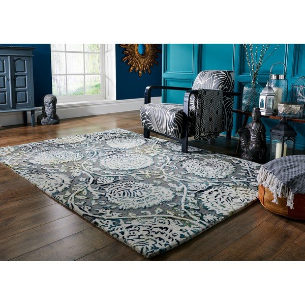 Covor țesut manual Flair Rugs Soho Vega, 120 x 170 cm, gri-image-3