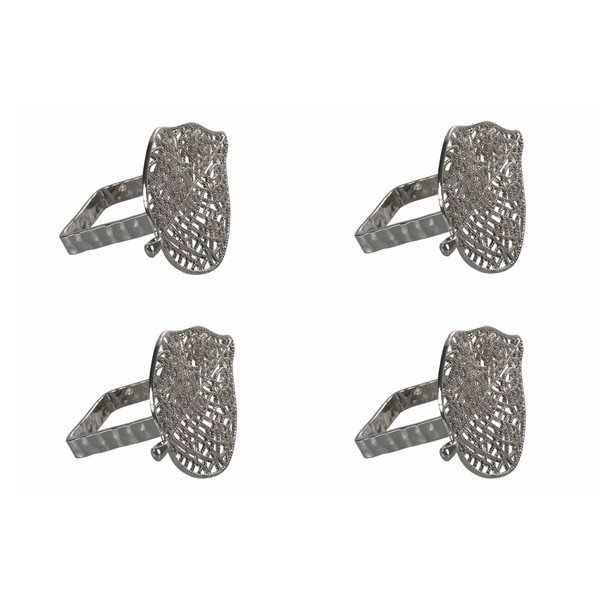 Set 4 inele pentru șervețele din metal Villa d'Este Argento, argintiu-image-4