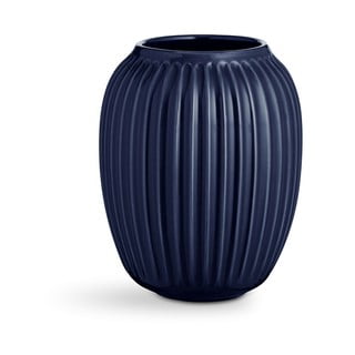 Vază din gresie Kähler Design Hammershoi, înălțime 20 cm, albastru închis