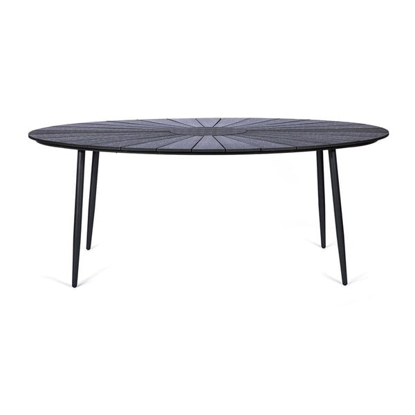 Set 4 scaune din ratan Sofia și masă neagră Marienlis - Bonami Essentials-image-1