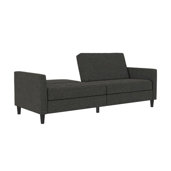 Canapea gri închis cu tapițerie din catifea 207 cm Presley – Støraa-image-1