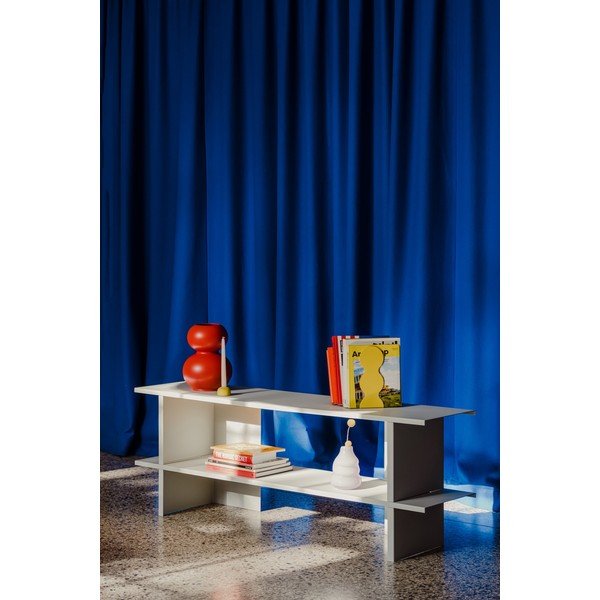 Etajeră gri deschis din metal 160x57x37 cm Hes – noo.ma-image-4