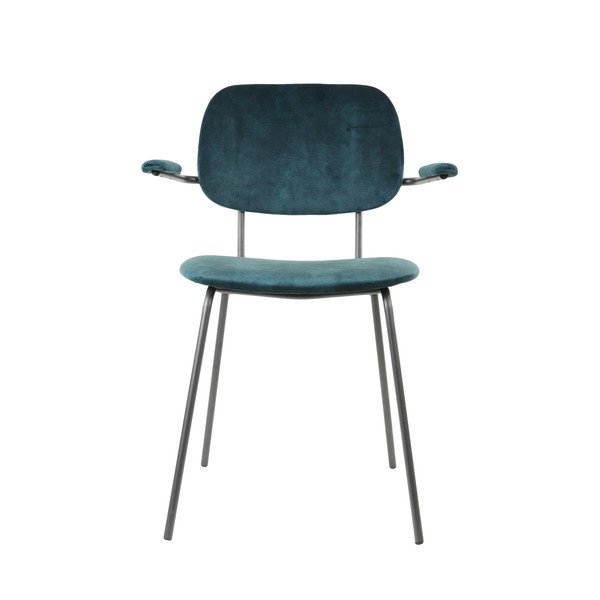 Scaun de dining verde petrol din catifea Emma – Light & Living-image-2