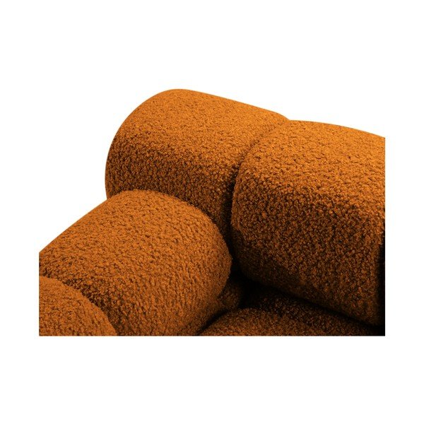 Canapea modulară teracotă cu tapițerie din țesătură bouclé 188 cm – Micadoni -image-4