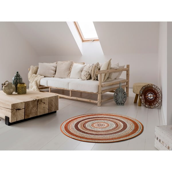 Covor adecvat interior/ exterior Universal Verdi, ⌀ 120 cm, portocaliu-image-1