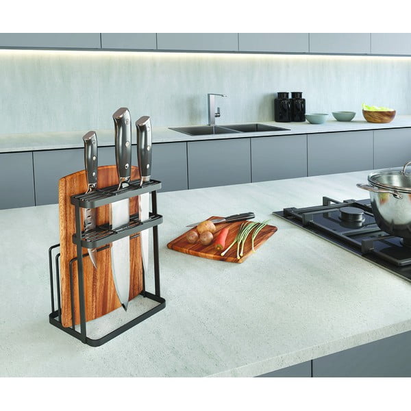 Suport pentru ustensile de bucătărie  din oțel inoxidabil Tokyo Lava – Metaltex-image-3