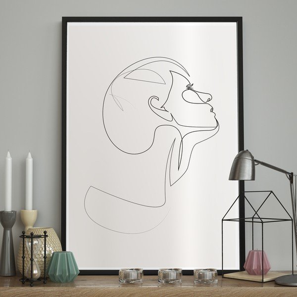 Tablou 50x70 cm Sketchline Face – DecoKing-image-1