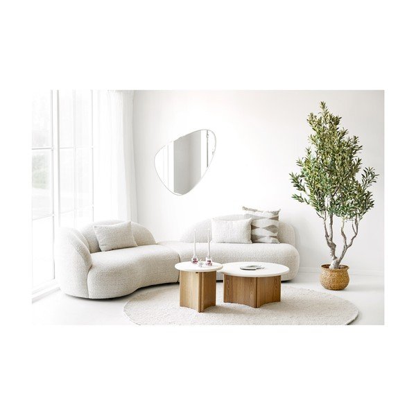 Măsuță auxiliară rotundă cu blat din beton ø 50 cm Motril – House Nordic-image-2