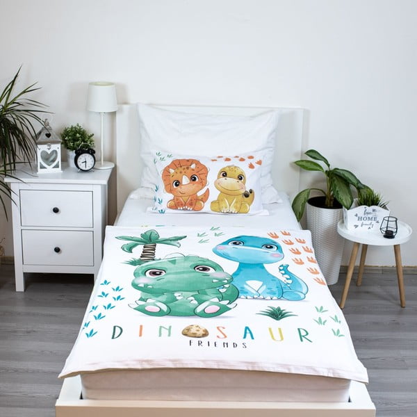 Lenjerie de pat pentru copii din bumbac pentru pătuț 100x135 cm Dino – Jerry Fabrics-image-1