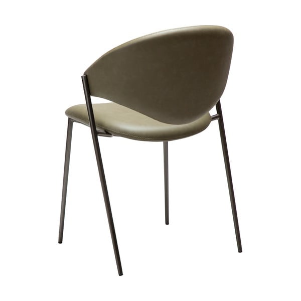 Scaun de dining kaki din imitație de piele Zone – DAN-FORM Denmark-image-3