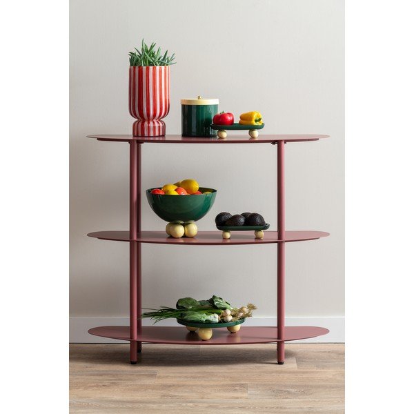 Vază roșie din sticlă (înălțime 26 cm) Rayado Retro – PT LIVING-image-2