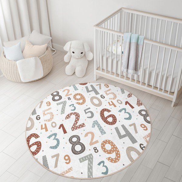 Covor de joacă pentru copii lavabil ø120 cm Happy Numbers – Mila Home-image-3