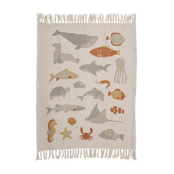 Pătură pentru copii bej din bumbac 100x80 cm Abaas - Bloomingville Mini