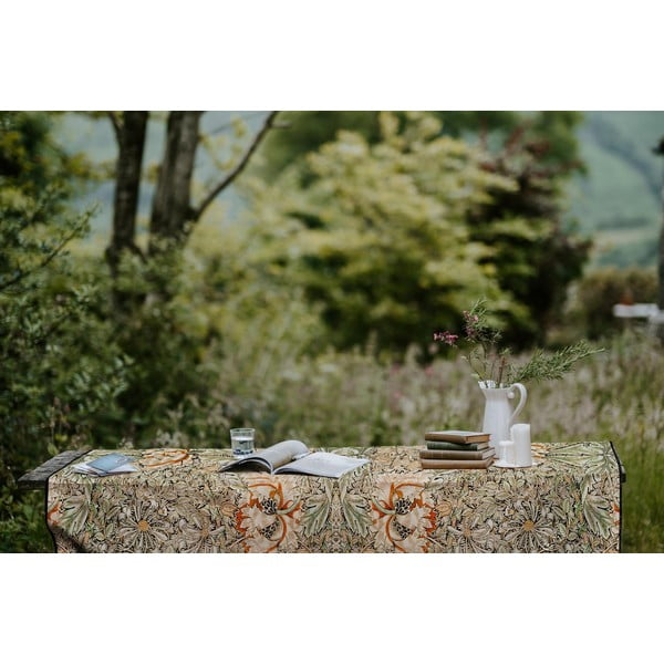 Față de masă din amestec de in Tierra Bella Morris, 140 x 250 cm, bej-image-1