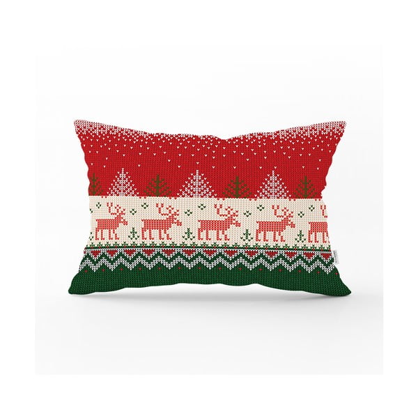 Față de pernă cu model de Crăciun Minimalist Cushion Covers Merry Xmass, 35 x 55 cm
