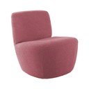 Fotoliu roz cu tapițerie din țesătură bouclé Ada – Leitmotiv