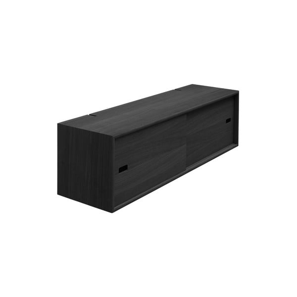 Dulap de perete pentru raft suport Less WOOD AND VISION Cabinet, 96 x 26 cm, negru