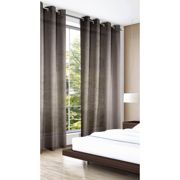 Draperie maro 140x245 cm Struktura Uni – Sehlbach-image-1