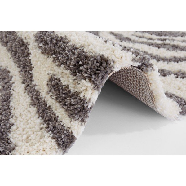 Covor rotund gri - bej ø 160 cm Striped Animal - Ragami-image-2