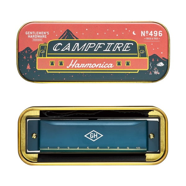 Cutie din metal cu muzicuță Gentlemen's Hardware, albastru-image-1
