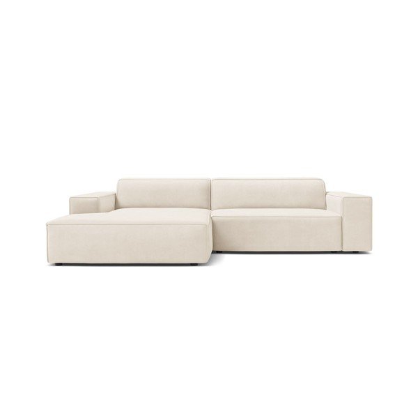 Colțar modular crem cu tapițerie din catifea (cu colț pe partea stângă/cu șezlong) Jodie – Micadoni -image-2