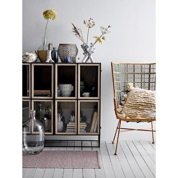 Suport lumânare din gresie ceramică Bloomingville Stump, alb-image-1