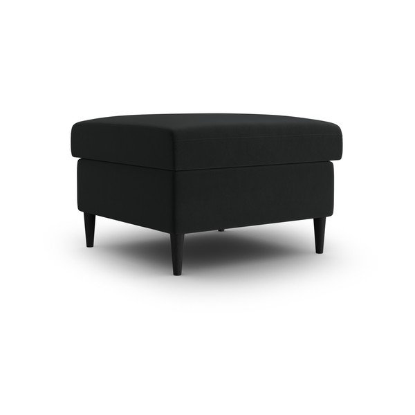 Taburet negru cu tapițerie din catifea Kyoto – Cosmopolitan Design-image-1