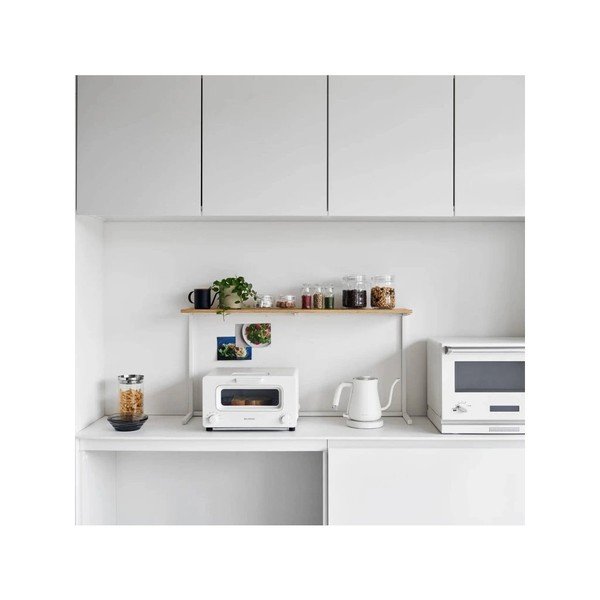 Raft suplimentar alb/în culoare naturală din lemn 28,5x8,5 cm Tower – YAMAZAKI-image-4