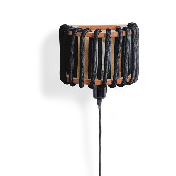 Aplică cu structură din lemn EMKO Macaron, lungime 20 cm, negru-image-1