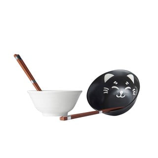 Set 2 boluri cu bețișoare MIJ Cat Face