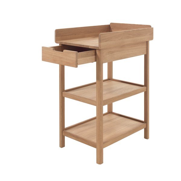 Masă de înfășat în culoare naturală din lemn de stejar cu masă de schimbat Forrest – Vipack-image-2