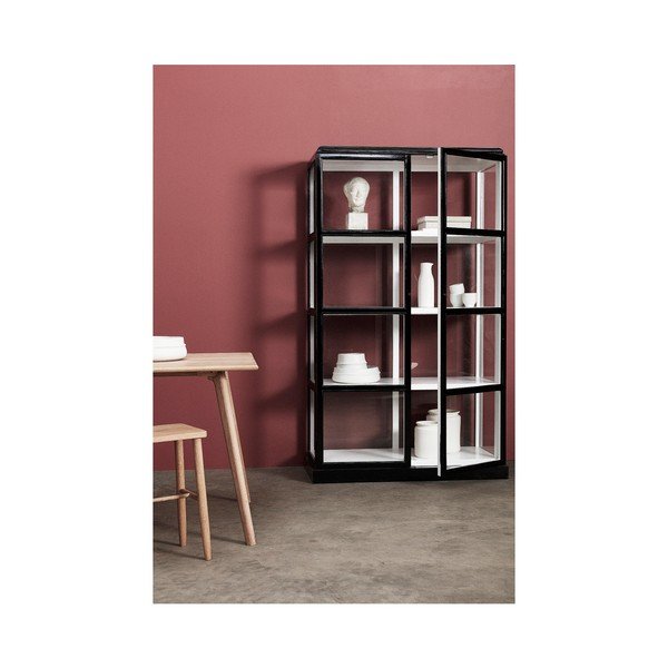 Dulap vitrină Hübsch Ditte, negru-image-1