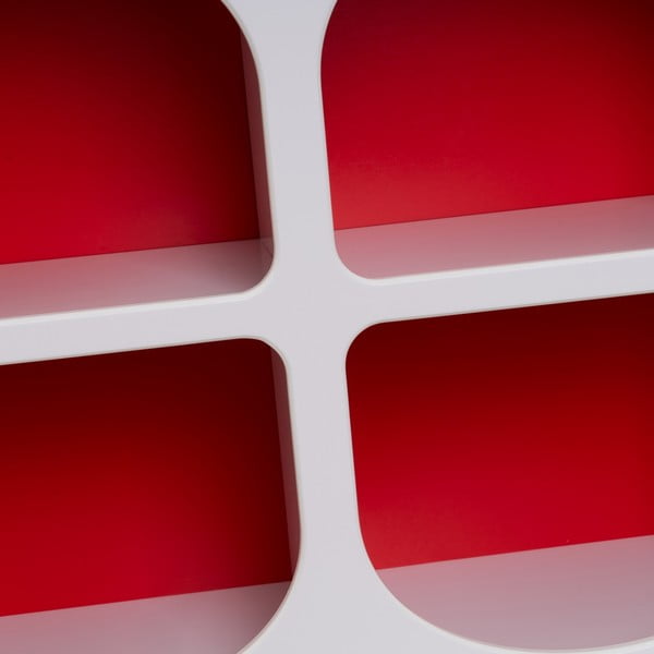 Bibliotecă roșie/albă 76x70 cm – Casa Selección-image-4