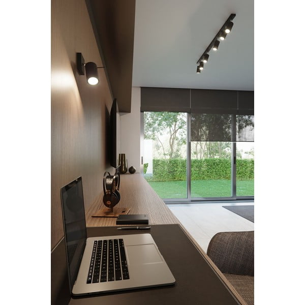 Spot negru din metal ø 6 cm Etna – Sollux-image-1