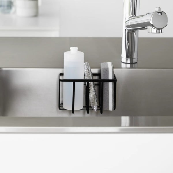 Suport pentru accesorii de spălat negru autoadeziv din metal Film Hook – YAMAZAKI-image-2