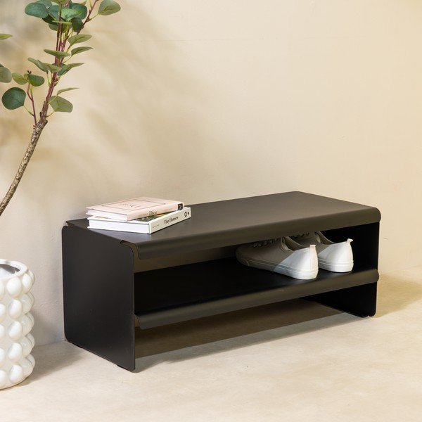 Pantofar negru din oțel 71,5x28x31 cm Linea – Spinder Design-image-1