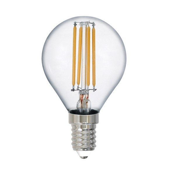 Bec cu filament E14, cu lumină albă caldă 2 W Tropfen – Trio