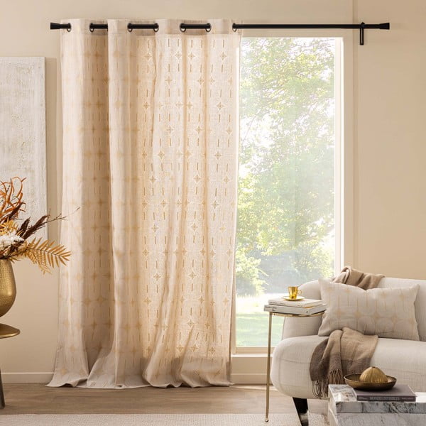 Draperie bej 140x240 cm Ondine – douceur d'intérieur-image-1