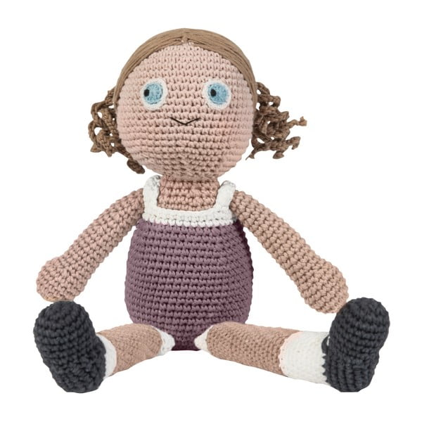 Jucărie tricotată Sebra Crochet Doll Daisy