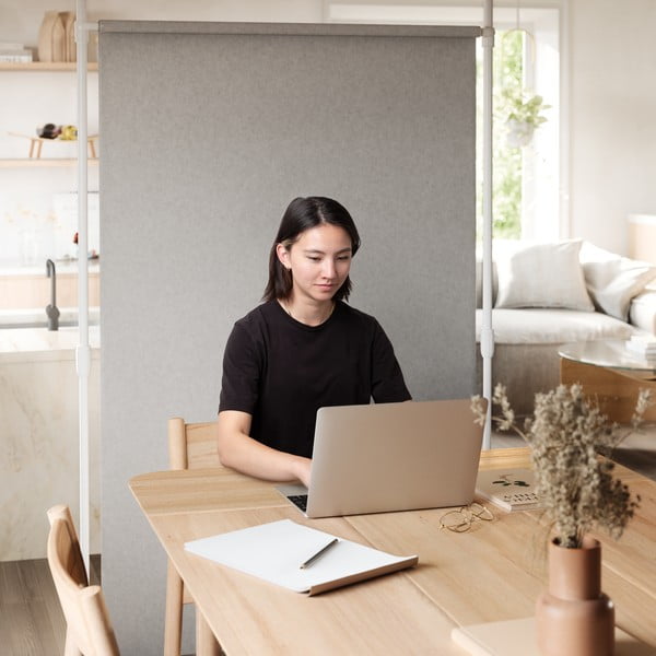 Cadru despărțitor pentru perdele alb din oțel Anywhere – Umbra-image-2