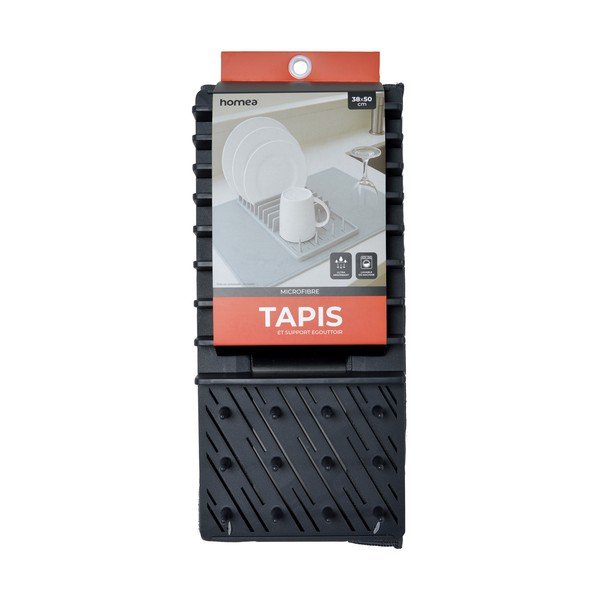 Scurgător de vase gri din plastic 50x38 cm – Homéa-image-2