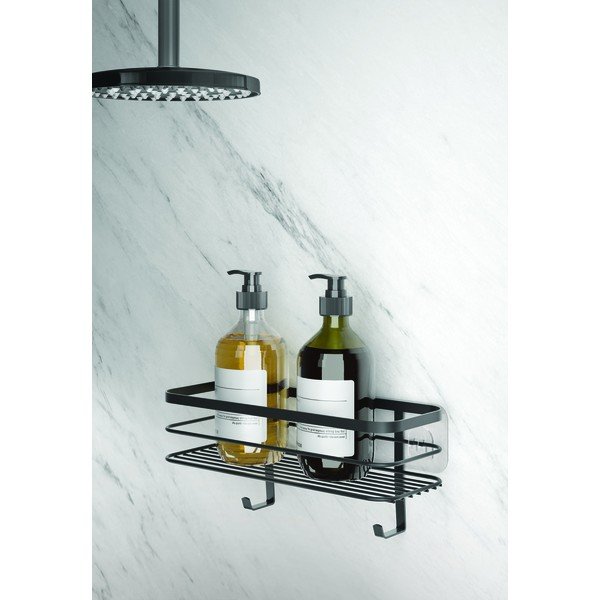 Raft de perete pentru baie Metaltex Origin, negru-image-1