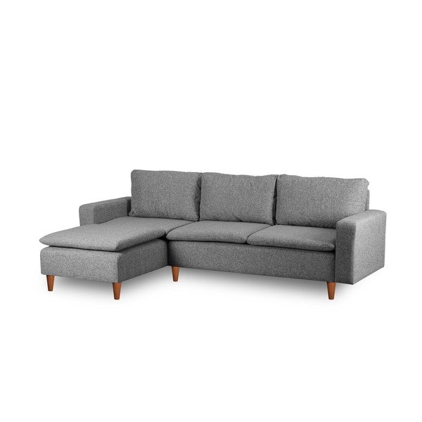 Colțar gri deschis (cu colț pe partea stângă ) Lungo – Balcab Home