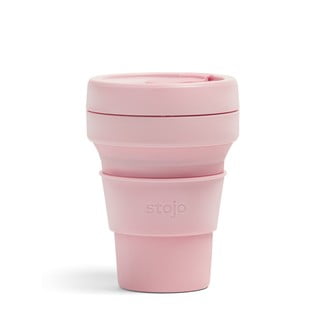 Cană de voiaj pliabilă Stojo Pocket Cup Carnation, 355 ml, roz