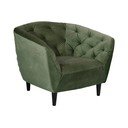 Fotoliu cu husă din catifea Actona Ria, verde