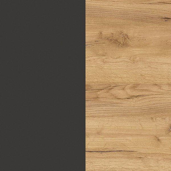 Pantofar gri antracit cu deschidere înclinată/suspendat cu aspect de lemn de stejar 100x83x18 cm Ameca – Germania-image-4