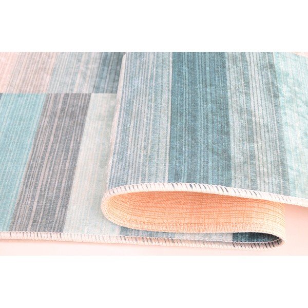 Covor albastru lavabil 80x150 cm Hali – Vitaus-image-2