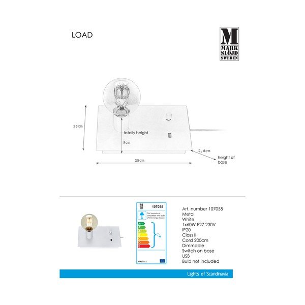 Veioză Markslöjd Load, alb-image-1